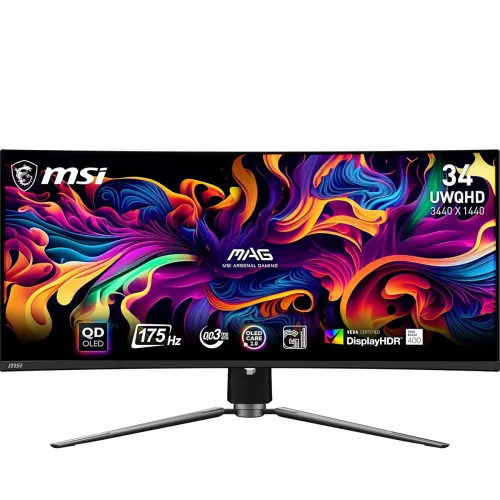 Image of MSI MAG 341CQP 34inch QD-OLED Curved Gaming Monitor 2K 175Hz