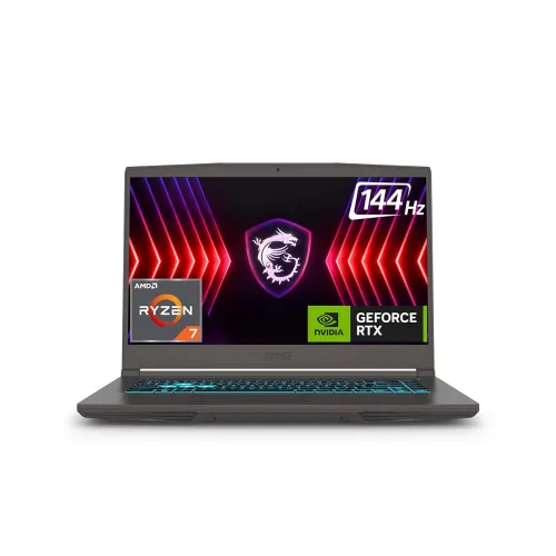 Image of MSI Thin A15, AMD 7th Gen. Ryzen 7 7735HS, 40CM FHD 144Hz Gaming Laptop (16GB / 1TB NVMe SSD / Windows 11 Home / NVIDIA 
