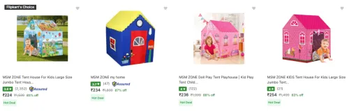 Image of Msm Zone Kids Tents | Starts At Rs.254