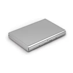 MSNL RFID Protector Silver Stainless Steel plain Debit/Credit ATM 6 Card Holder
