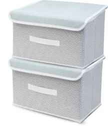 Mteaser Set of 2 Big Non-Woven Storage Box