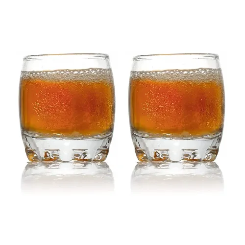 Image of MUAC Shot Glass Set of 2 Clear Glass Shot Glasses for Whiskey, Tequila, Vodka