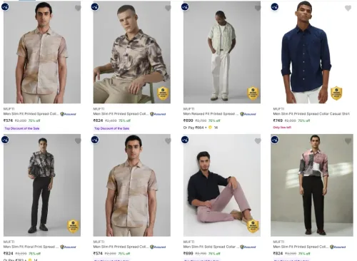 Image of MUFTI Men's Shirts up to 75% Discount