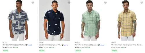 Image of Mufti Men's Casual Shirts upto 69% Discount