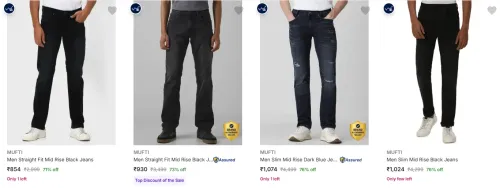 Image of MUFTI Men's Jeans at minimum 71% Discount