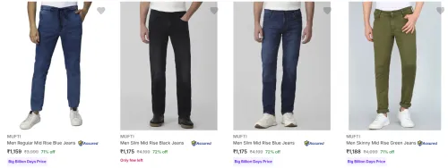 Image of Mufti Men's Jeans upto 72% Discount