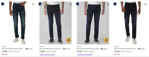 Image of MUFTI Men's Jeans upto 75% Discount