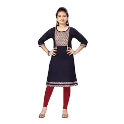 muhuratam Girls Cotton Regular Kurti