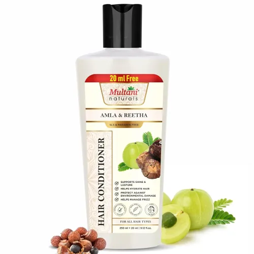 Image of Multani Naturals Amla & Reetha Hair Conditioner | For Hair Fall Rescue | Helps in Reducing Breakage, Tangles & Frizz | G