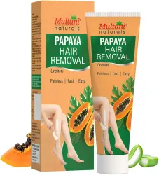 Multani Naturals Papaya Hair Removal Cream | Painless & Easy Hair Removal Cream - 60ml Cream (60 ml)