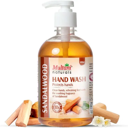 Image of Multani Naturals Sandalwood Hand Wash | 99.9% Germs Protection | Dermatologically Testd - Hand Wash Pump Dispenser (500 