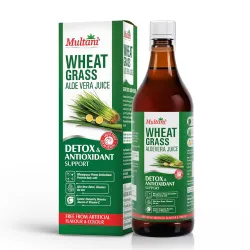 Multani Wheatgrass Aloe vera Juice 1L - Helps to Detoxify the Liver, Cleanse the Digestive System, Boost Metabolism & P