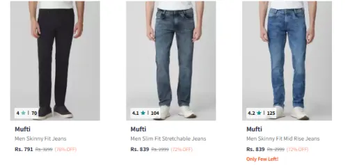Image of Multi Men Fashion Jeans Minimum 70% Discount