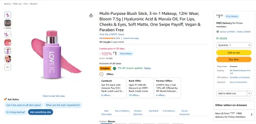 Image of Multi-Purpose 3-in-1 Blush Stick 7.5g Soft Matte