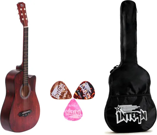 Image of Multicolor acoustic guitar, linden wood body