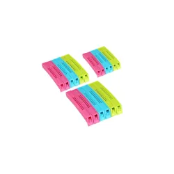 Food & Snack Bag Clips (Set of 18, Multicolor) | Multipurpose Plastic Chip Sealers for Kitchen Storage, Airtight Reseal Clips for Freshness – Reusable Bag Clamps