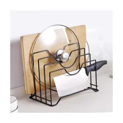 Multifunctional Lid Organizer kitchen Rack Holder Pan Pot Stand Dish Rack Storage plate Stand for Kitchen