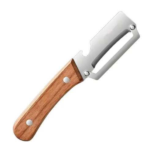 Image of Multifunctional Vegetable Peeler with Wooden Handle 