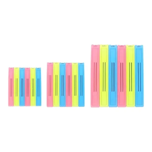 Image of Multipurpose Smart Small, Medium, Large Plastic Bag Food Air Tight Holding Clips, (Multicolor -Set of 18)
