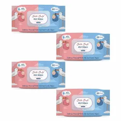Multipurpose Baby Wet Wipes – 264 Wipes (66 x 4 Packs) | Gentle, Alcohol-Free & Hypoallergenic | Effective Cleaning for 