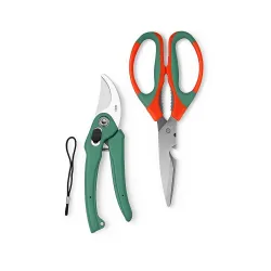 Multipurpose Gardening Scissors & Green Pruner (Set of 2)