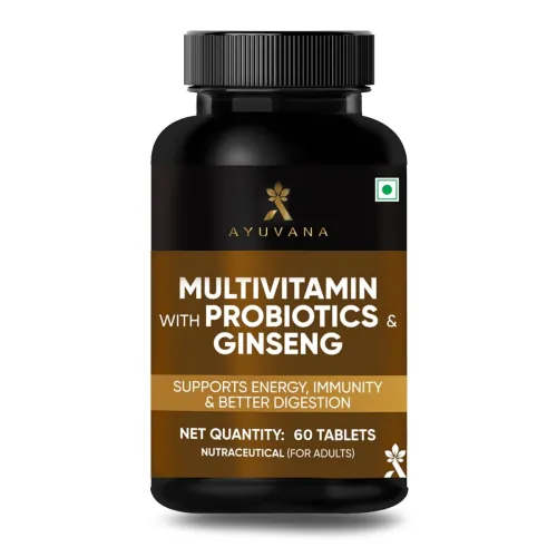 Image of Multivitamin Probiotics Ginseng Vegetarian Supplement For Men Women 60 Tablets