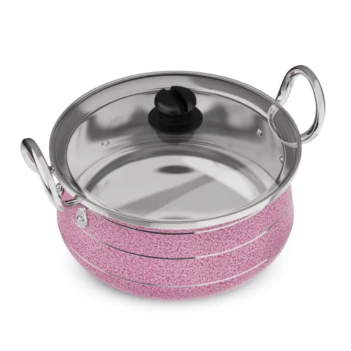 Image of Mumma's LIFE- Aluminium Handi with Glass Lid