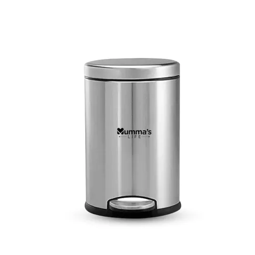 Image of Mumma's LIFE Stainless Steel Plain Pedal Bin with Plastic Bucket