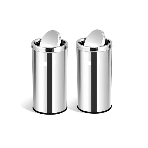 Image of Mumma's LIFE Stainless Steel Dustbin For Bathroom With Lid | Large 80 Liter Dustbin For Home, Kitchen, Bathroom, Washroo