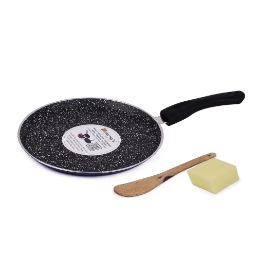 Image of Mumma's LIFE Non Stick Dosa Tawa with Sturdy Riveted and Bakelite Handle (Induction and Gas Stove Friendly), Non Toxic a
