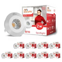 Murphy 2 Watts Round LED Spotlight | Pico | Warm White | Pack of 10