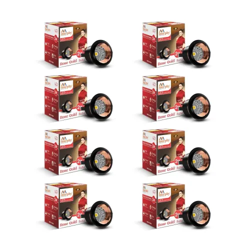 Image of Murphy 2-Watt Rose Gold Button LED Spot Light (8 Pack)