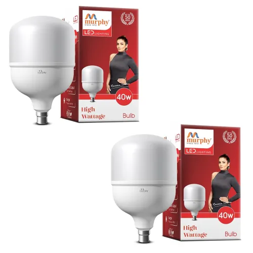 Image of Murphy 40w B22 LED White Bulb, Pack of 2