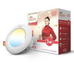Murphy Plastic 3W Aura Led Deep Junction Box 3-In-1 Color Changing Light