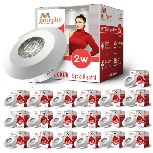 Image of Murphy Polycarbonate 2W LED Button Spot Lights, Po20