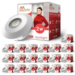 Murphy Polycarbonate 2W LED Button Spot Lights, Po20
