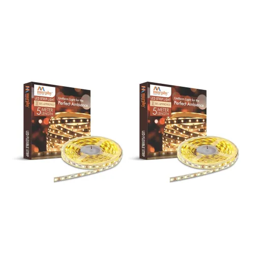 Image of Murphy 25W LED Strip 2835 Cove Light 5 Metre (Warm White, Pack of 2) with Driver, PCB