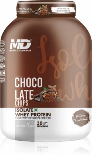 Image of Muscle Dominator Isolate Whey Protein Chocolate Chips 1Kg