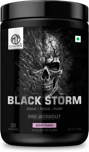 Image of Muscle Trail BLACK STORM Pre Workout (360 g, BERRY PUNCH)