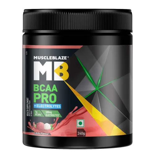 Image of MuscleBlaze BCAA Pro Powder (Litchi, 240g, 30 Servings)