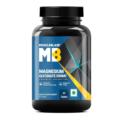 Image of MuscleBlaze Magnesium Glycinate 2000mg (60 Tablets)