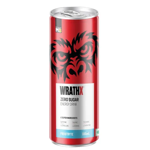 Image of MuscleBlaze WrathX Energy Drink, Frostbyte, 335ml