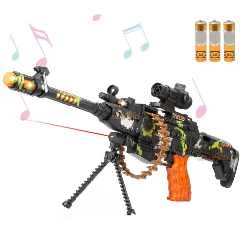 Image of Zest 4 Toyz Musical Army Style Machine Gun Toy