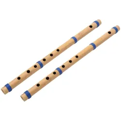 Musical - Set Of 2 Flute Bamboo C Scale (Natural)