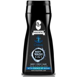Muuchstac Ocean 3-in-1 Body Wash for Men | Clear Skin, Controls Sweat, Fights Body Acne & Bad Odour, Shower Gel for Long