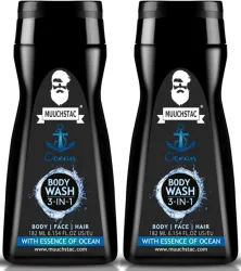 MUUCHSTAC Ocean 3 in 1 Body Wash for Men (2 x 182 ml)