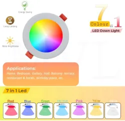 MVL 10 watt 7 colour in 1 celling light pack of 1 