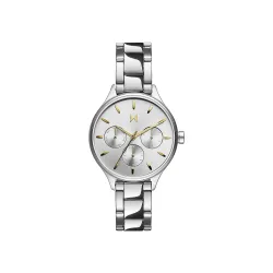 MVMT Reina Multi Eye Qtz Multifunction Silver Round Dial Women's Watch|Stainless Steel Material|Silver Color Band - 28000237-D