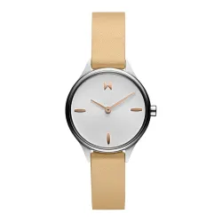 MVMT Reina Qtz Basic Slim White Round Dial Womens Analog Watch