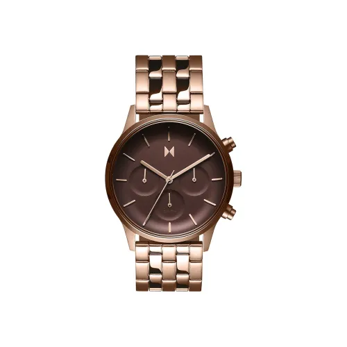 Image of MVMT Stainless Steel Analog Brown Dial Women Watch-28000063-D, Rose Gold Band